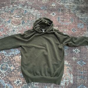 J. Crew Dark Olive Knit Hoodie